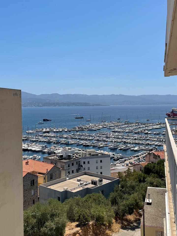 Grand P2 lumineux près du port et parking gratuit